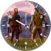 deadpool and wolverine shield of justice mx wall clock