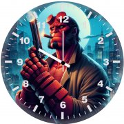 hellboy hero sm wall clock