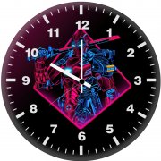 deadpool neon armor minimal fp wall clock