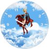 supergirl in sky yh wall clock