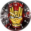 iron man helmet typography 2p wall clock