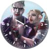 joker and harley quinn artwork e2 wall clock