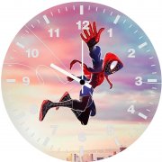 spiderman cartoon art q9 wall clock
