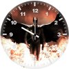 batman walking through fire ts wall clock