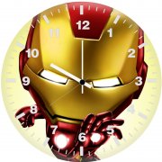 iron man digital artwork md wall clock