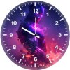 unstoppable black panther cf wall clock