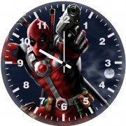 deadpool fan made artwork 56 wall clock