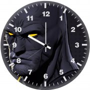 batman glowing eyes digital art nf wall clock