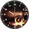 ghost rider on bike fire eu wall clock