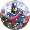captain america holding deadpool br wall clock