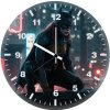 batgirl perched on a gotham rooftop to wall clock