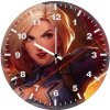 lady captain america art 6f wall clock