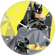 batman low poly art sf wall clock