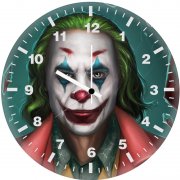 shadowed joker om wall clock