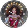 wonder woman with sword cr wall clock