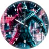 ronin neon art oq wall clock