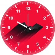 batamn red logo mo wall clock