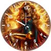 supergirl in golden suit 9t wall clock