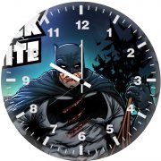 batman black and white comic i0 wall clock
