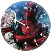 deadpool and harley quinn art kh wall clock