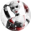 harley quinn monochrome nt wall clock