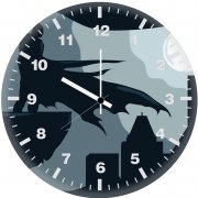 batman knight minimal 01 wall clock