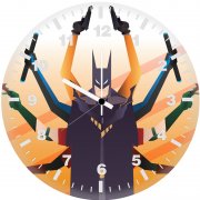 batman all guns and sword 38 wall clock