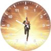 epic superman pose ve wall clock
