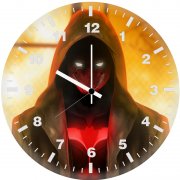 red hood superhero 2d wall clock