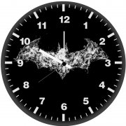 batman logo smoke art so wall clock