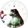 spiderman hulk funny 05 wall clock