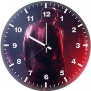 daredevil flames of justice wi wall clock