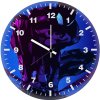 blue polygon spiderman 8z wall clock