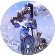 widowmaker overwatch artwork tc wall clock