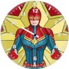 captain marvel artwork i9 wall clock