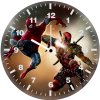 deadpool and spiderman oa wall clock