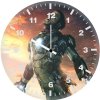 iron man falling by wall clock