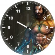 aquaman jason momoa artwork 70 wall clock