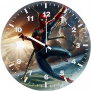 unstoppable iron spider man rd wall clock