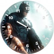 batman and wonder woman cosplay ca wall clock