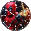 deadpool with thanos infinity gauntlet 9q wall clock