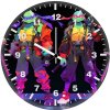 teenage mutant ninja turtles in artistic action hu wall clock