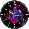miles high tech neon suit 4y wall clock