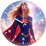 artistic menace supergirl 12 wall clock