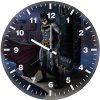 batman standing alongside wayne tower n2 wall clock