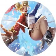 harley quinn artwork ef wall clock