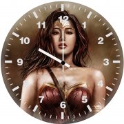 asian wonder woman 32 wall clock