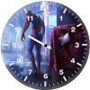spiderman mask off walking alone in rain gp wall clock