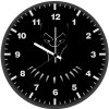 black panther dark minimal 9v wall clock