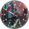 superman and batman is using his heat vision 73 wall clock